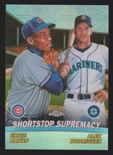 2001 Topps Chrome Alex Rodriguez Ernie Banks Shortstop Supremacy Refractor #TC6