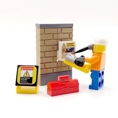 Genuine LEGO Electrician Gift Minifigure + Tools & Tester Sparky Fathers Day 1 - Image 1 of 3