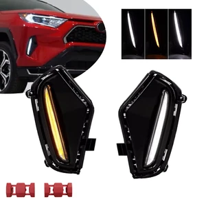 Luz antiniebla LED DRL doble color Fit 2019-2024 Toyota RAV4 con función de señal de giro - Imagen 1 de 22