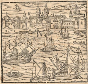 Antique Map "Syracusa Regia Civitas" (Syracuse-Italy) S. Munster, 1544 - Picture 1 of 3