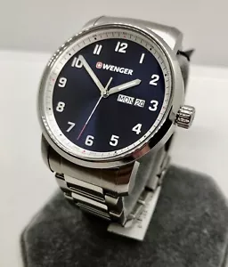 NWT Men’s Wenger Attitude Swiss Army Watch 42mm Stainless Steel Watch - Picture 1 of 11