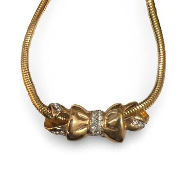 Collar de cadena serpentina vintage con lazo Givenchy Foto 1 de 4