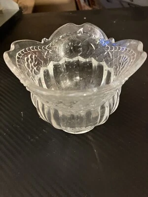 Studio Nova, Floral Lace votive Candleholder Clear Cut Scalloped top edge Dwk114 - Image 1 of 4