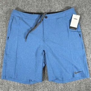 Nike Swim Board Shorts Men's Size 38 Blue Quick Dry Fit Stretchable Packable - Picture 1 of 22