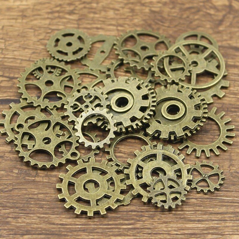 20pcs Mechanical Steampunk Cogs Gears Necklace Pendants Choker Bracelets Jewelry - Image 1 of 4
