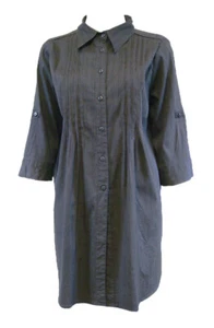 Ex C&A Long Length Navy Button-Through Blouse Shirt / Tunic. PLUS SIZE 22-28 - Picture 1 of 4
