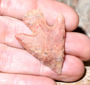 Proyectil de piedra neolítica africana punta de flecha cortada desierto del Sahara, África - Imagen 1 de 11