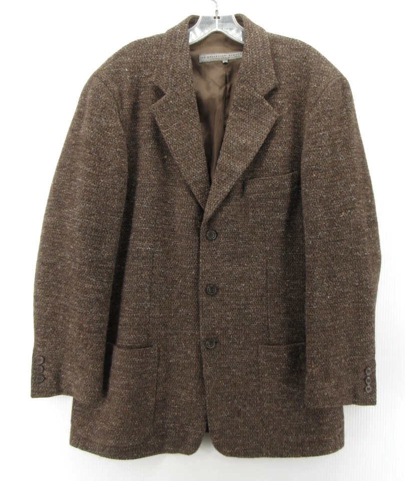 VINTAGE Structure Le Collezioni Sport Coat Men Medium Brown Blazer Wool Tweed - Image 1 of 4