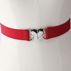 Elastic Belts Love Heart Metal Buckle Waist Dress Sweater Decorative WaistbaCR