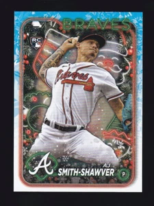 2024 Topps Holiday #H23 AJ SMITH-SHAWVER RC Atlanta Braves ROOKIE CARD - Picture 1 of 2