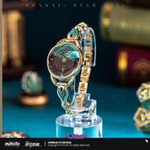 Reloj de pulsera oficial miHoYo Honkai: Star Rail Aventurine con llavero - Imagen 1 de 16