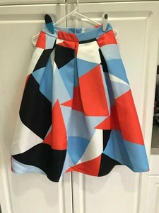 Neu Coeur de Vague Rock Größe 4 A-Linie helle Farben abstrakt Damen - Bild 1 von 6