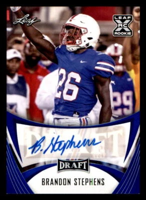 2021 Leaf Draft AUTO Blue #BABS3 Brandon Stephens (ref 225110) - Image 1 of 2