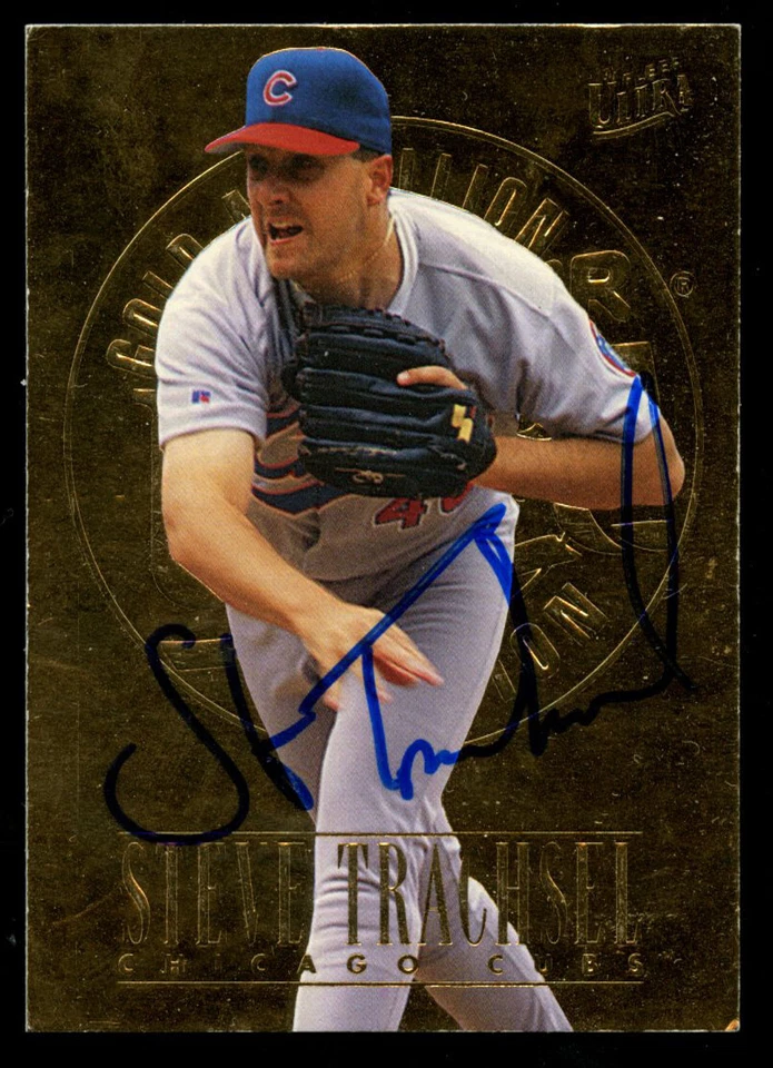Tarjeta coleccionable de béisbol Fleer ULTRA 1996 1996 autografiada firmada por Steve Trachange #173 Foto 1 de 1