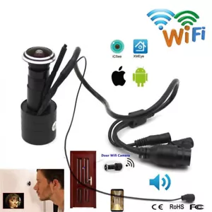 Telecamera IP 1080P mini foro occhi porta Wifi grandangolare FishEye audio telecamere a circuito chiuso P2P O-vif - Foto 1 di 6