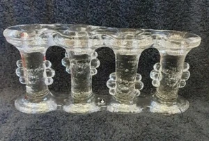 🔶️PUKEBURG SWEDEN ART GLASS CANDLEABRA CANDLEHOLDER BRUTALIST UNO WESTERBERG  - Picture 1 of 10