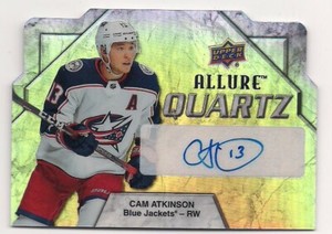 Cam Atkinson 19-20 Upper Deck Allure Quartz Autograph Signature