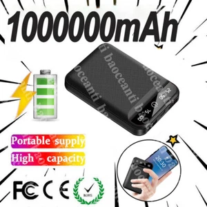 Powerbank 1000000mAh Tragbare Externe Batterie Pack mit 2 USB Ports für iPhone - Zdjęcie 1 z 14