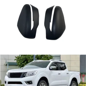 New Black Matte Finish Wing Mirror Covers For Nissan Navara NP300 2014-2020 - Picture 1 of 7