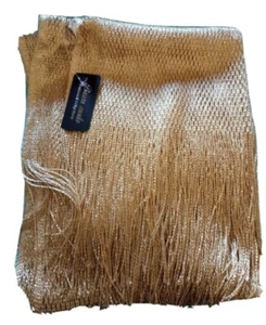 Sciarpa elegante oro con frange - Bild 1 von 3