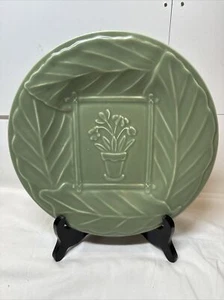 Plato de ensalada de jardín con flores Pfaltzgraff Flowergard verde apto para lavavajillas - Imagen 1 de 6