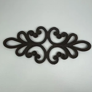 Decorazione parete scorrevole in ghisa giardino metallo barocco campagna francese 16" x 7" - Foto 1 di 9