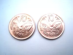 Fierce Maori Mask coin cuff links-copper coins-nicely domed - Picture 1 of 8