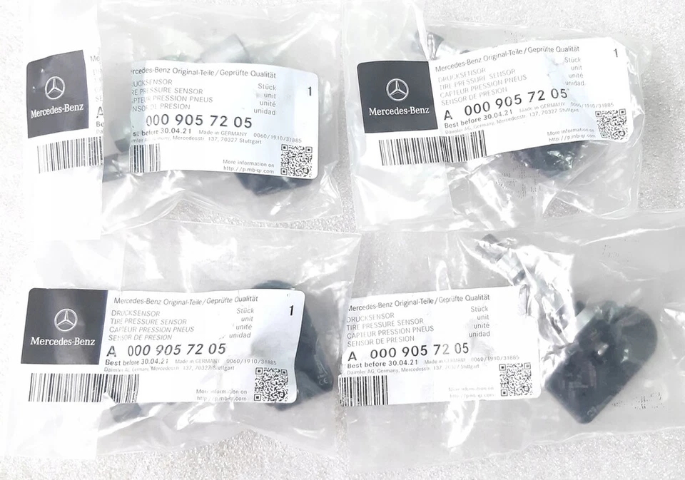 4Pcs A0009057205 Original Tire Pressure Sensors for MERCEDES-BENZ CLS450 TPMS Foto 1 de 4