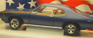 Model Car - 1969 Pontiac GTO Judge  1/18 Liberty  Blue  ERTL American Muscle