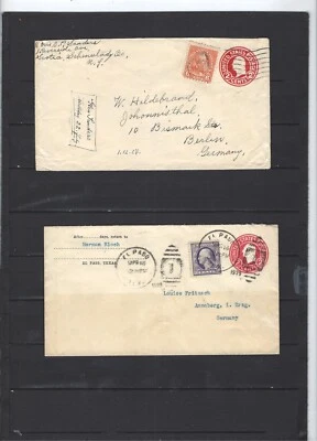 USA-ENTIRES-STATIONARY-1927-2 C WITH ADDED RATE-NY TO GERMANY-FINE-#103 - Image 1 of 2