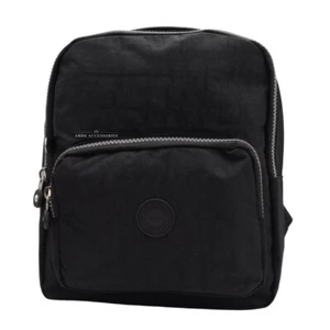 Schwarz Canvas Knitter Nylon Taschen Twin Top Zip Rucksack Schultasche Backpack - Bild 1 von 4