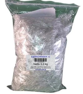 ESTRICH FASER 5 kg für ca. 5 m³ Beton, Gips, Mörtel, - Glasfaser Betonzusatz - Bild 1 von 5