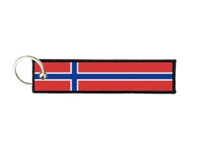 Schlüsselanhänger auto moto anhänger flagge fahne flaggen norwegen - Foto 1 di 1