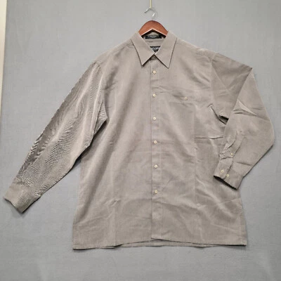 Camisa Brandini Para Hombre Gris Manga Larga Abotonada Rayón Talla Grande Foto 1 de 4
