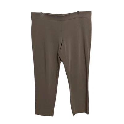 J. Jill Womens French Terry Cropped Pants XL Brown Stretch Loungewear Pull On - Image 1 of 4