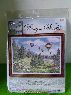 Design Works "Balloon Sky" Counted Cross Stitch Kit #2700 New Sealed 9" x 12" - Image 1 of 4