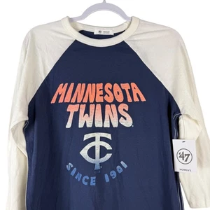 Neu mit Etikett 47 Marke Medium Minnesota Twins Baseball MLB Raglan-Shirt für Damen - Bild 1 von 9