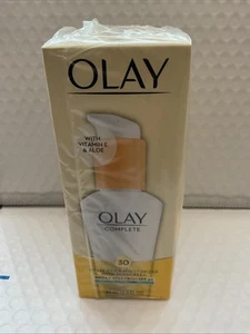 3x Olay With Vitamin E &Aloe SPF 30 UV365 Daily Moisturizer With Sunscreen READ - Picture 1 of 5