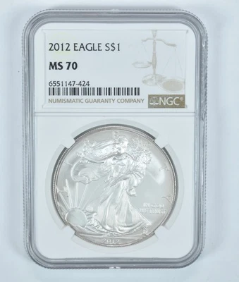American Silver Eagle MS70 2012 NGC etiqueta marrón *3411 Foto 1 de 4