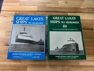 Great Lakes Ships We Remember Volume I & III By Rev Peter Van Der Linden 1 AND 3 - Picture 1 of 13