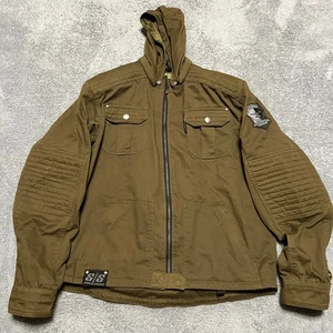 Speed and Strength Jacket Mens XL Green Armored Padded Motorcycle Dogs of War - Picture 1 of 9