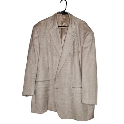 Blazer de seda clásico Ralph Lauren para hombre abrigo deportivo tostado espiga 52R vacaciones Foto 1 de 4