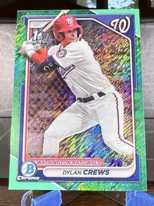 2024 Dylan Crews Bowman cromo 1er Bowman Aqua Shimmer refractor #BCP-23 91/125 - Imagen 1 de 2