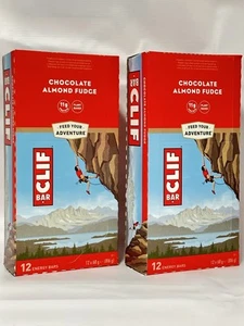 Clif Bar Chocolate Almond Fudge 24 x 68g (2 x 12 Pack)Plant-Based Energy Protein - Picture 1 of 3