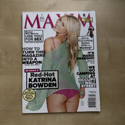 february 2012 Maxim #170 Katrina Bowden sexy cover + Lingerie Bonus issue - Image 1 of 2