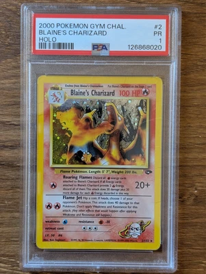 Pokemon Gym Challenge PSA 1 Blaine's Charizard Holo #2 WOTC - FRESH SLAB - Image 1 of 2