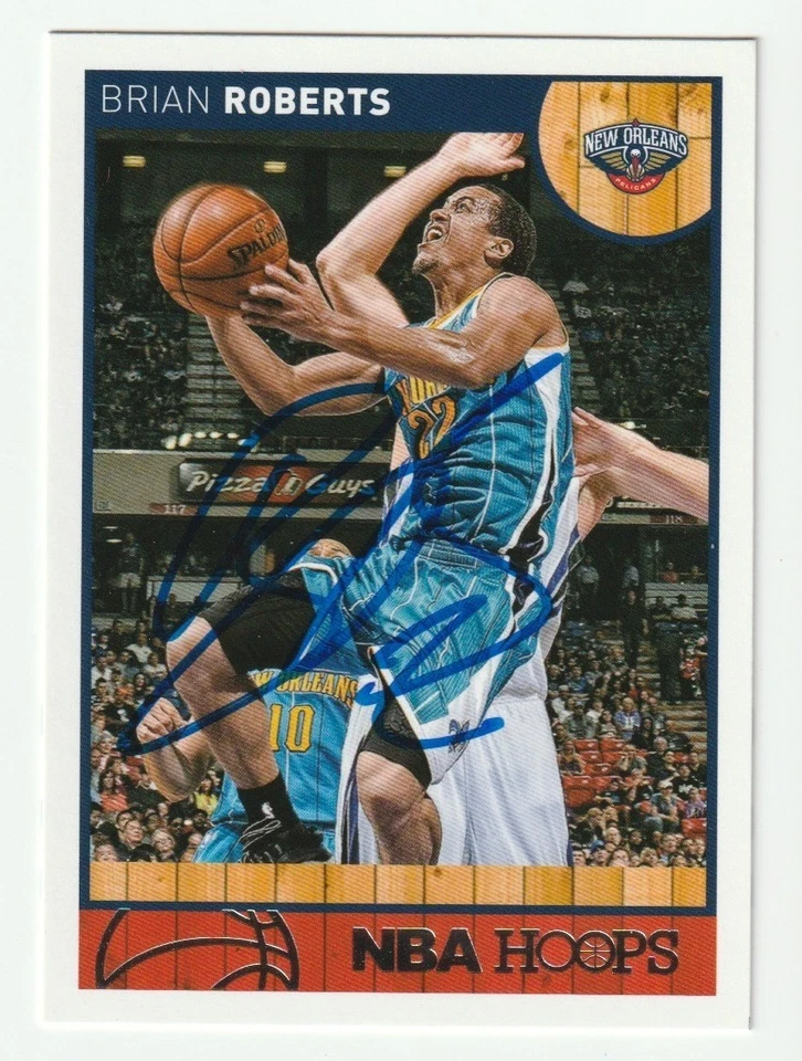 Brian Roberts Signed 2013-14 Panini NBA Hoops Card Auto Pelicans Autograph COA - Image 1 of 1