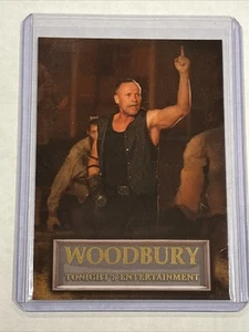 2014 Cryptozoic The Walking Dead Woodbury WB6 Tonight's Entertainment Gold Foil - Picture 1 of 2