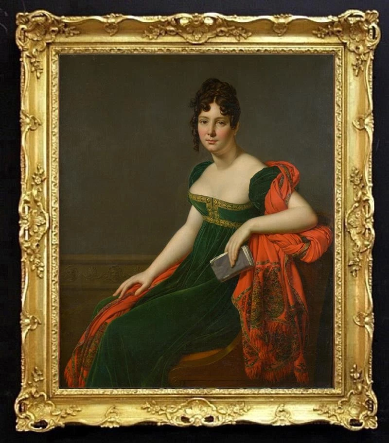 Handmade Old Master-Art Antique Oil Painting Women girl on canvas 24"x30" - Image 1 of 2