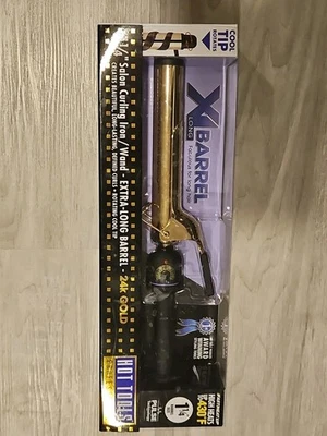 Hot Tools Pro Styler 1 1/4" Curling Wand Iron 24K Gold Long Barrel HT1110XL New! - Image 1 of 4